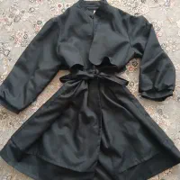 مانتو مشکی عروسکی سایز ۲
