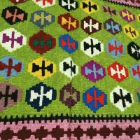 گلیم دستباف با نخ شنل و بافتی خوب|گلیم، جاجیم، گبه|میانه, |دیوار