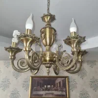لوستر ۶ شاخه برنجی