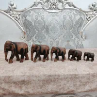 فیل های چوبی کار دست کاملا نو