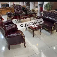 مبلمان کلاسیک اداری میزومبل رنگ درباری