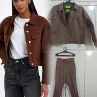 ست کت و شلوار قهوه ای