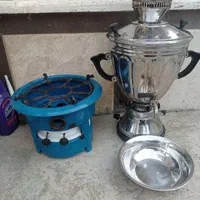 فروش سماور وچراغ نفتی سه فیتیله انتیک