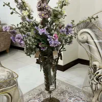 گلدان برنز شیشه ای