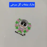 فنجان رنگی ودیس وبشقاب گل سرخی وسینی استیل وبقیه|ظروف سرو و پذیرایی|قزوین, |دیوار