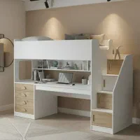 ست تخت یکنفره میز تحریر ( دو طبقه) مدل آزیتا