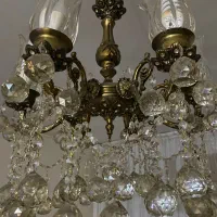 لوستر ۶شاخه برنجی|لوستر و چراغ آویز|قزوین, |دیوار