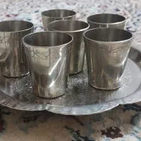 آنتیک،مس،سینی پایه دار،کار دست|ظروف سرو و پذیرایی|یزد, |دیوار