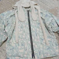 کاپشن سفید آبی کلاه خرگوشی|لباس|قدس, شهرقدس|دیوار