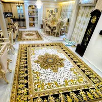 فرش طرح ورساچه کرم طلائی ۱۲ - ۹ - ۶ متری (درجه یک)