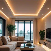 برقکاری نور پردازی برق کشی لاین نوری و کناف فلت ..