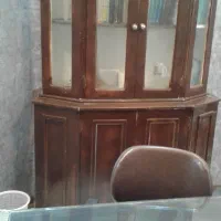 بوفه دوتیکه چوبی - گنجه -  جا کتابی|بوفه، ویترین، کنسول|مشهد, نکاح|دیوار