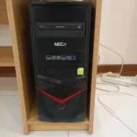 کامپیوتر کیس مانیتور کیبورد موس همراه میز گرافیک