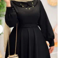 لباس بلند مانتو کمربند دار