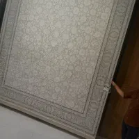 فرش ۹ متری ۱۲۰۰ شانه گلبرجسته نو پلمپ کرم ابریشمی