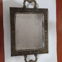 سینی زاماک پایه دار گل برجسته سایز بزرگ جهیزیه