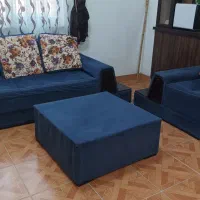 مبل راحتی نیم ست به همراه جلو مبلی|مبلمان خانگی و میز عسلی|صومعهسرا, |دیوار