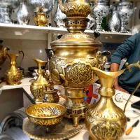 kiکارگاه سماور غالی برنجی استیل  برقی گازی زغالی y|صنایع دستی و سایر لوازم تزئینی|اصفهان, دستگرده|دیوار