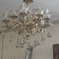 لوستر ده شاخه نو نو تمام برنج هرکدام وزنش خالی 5|لوستر و چراغ آویز|قرچک, مهدیه|دیوار