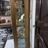 بوفه چوبی طلایی رنگ تاج دار|بوفه، ویترین، کنسول|تهران, شهرک دریا|دیوار