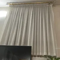 سه عدد پرده حریر شاین دار