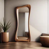 آینه قدی دفرمه طرح سه بعدی ممبران ۸۰×۱۸۰