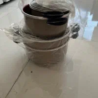 سه تیکه قابلمه +یه تابه طرح زنبوری|ظروف پخت‌وپز|گلستان (تهران), |دیوار