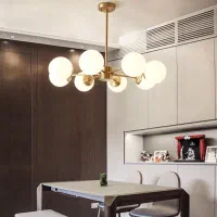 لوستر مولکولی مدل سان ۸ شاخه طلایی