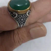 یک عدد انگشتر نقره عقیق سبز فروشی