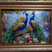 پشتی طرح طاووس