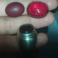 انگشتر نقره دست ساز با سنگ جز یمانی ویاقوت