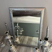 اینه و شمعدان|آینه|طرقبه, |دیوار