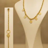 نیم ست طلای زنانه با طراحی خاص و چشم‌نواز