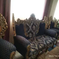 مبل هفت نفره کاملا سالم به همراه میز وسط و عسلی