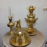 سرویس سماور برنج|کلکسیون اشیاء عتیقه|بروجرد, |دیوار