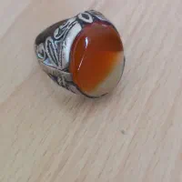 سه عدد انگشتر آلیاژی با نگین عقیق سلیمانی|جواهرات|ملکان, |دیوار