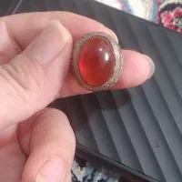 انگشتر عقیق یمنی بارکاب نقره