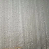 پرده شکوفه ریز  سفید  خاکستری