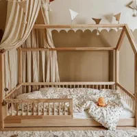 تخت کلبه مونتسوری چوبی کودک نوجوان نوزاد سیندرلا|تخت و صندلی بچه|مشهد, ده دی|دیوار