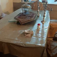 مبل استیل بهمراه میز ناهارخوری و ویترین|مبلمان خانگی و میز عسلی|ری, دیلمان|دیوار