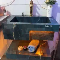 روشویی سرامیکی و آینه هوشمند دستساز