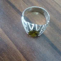 انگشتر مردانه نقره ،نگین زبر جد