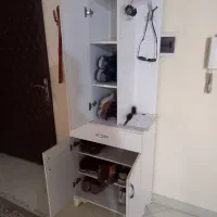 تخت هتلی دو نفره.جا کفشی.میز تلویزیون|تخت و سرویس خواب|ری, سیزده آبان|دیوار