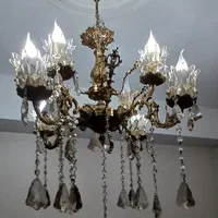 لوستربرنجی ۴شاخه|لوستر و چراغ آویز|تهران, خلیج فارس|دیوار