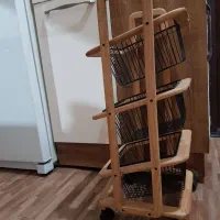 سبد سیب زمینی و پیاز  چوبی|آب‌چکان و نظم‌دهنده ظروف|پرند, فاز ۵|دیوار