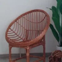 صندلی حصیری چوبی