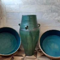 ظروف قدیمی لعاب خاص رنگ سبز دلنشین|کلکسیون اشیاء عتیقه|تهران, مینای شمالی (مخبر)|دیوار