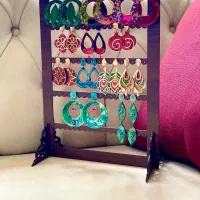 گوشواره دست ساز رزینی