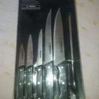 سرویس چاقو کارد آشپزخانه ست کارد چاقو وتخته نو