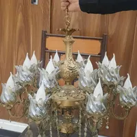 ۲ عدد لوستر برنز ۸ شاخه در حد نو